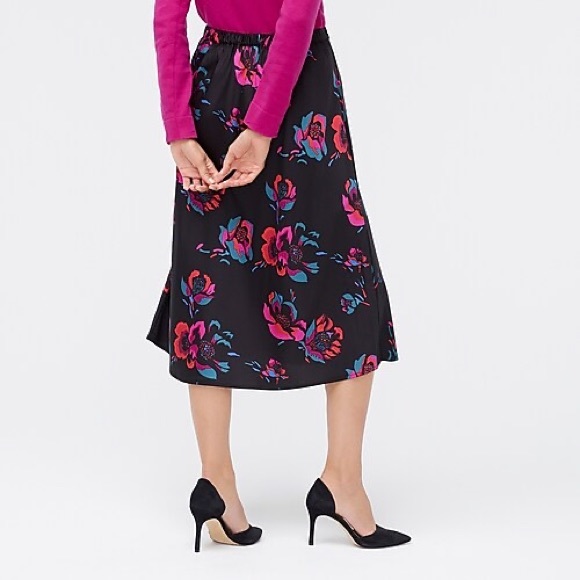 J. Crew Pull-on printed bias midi skirt - Picture 4 of 4